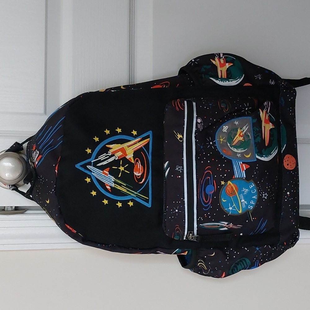 Hanna Andersson Discover Space Bookbag Backpack Reflective Interstellar Patches
